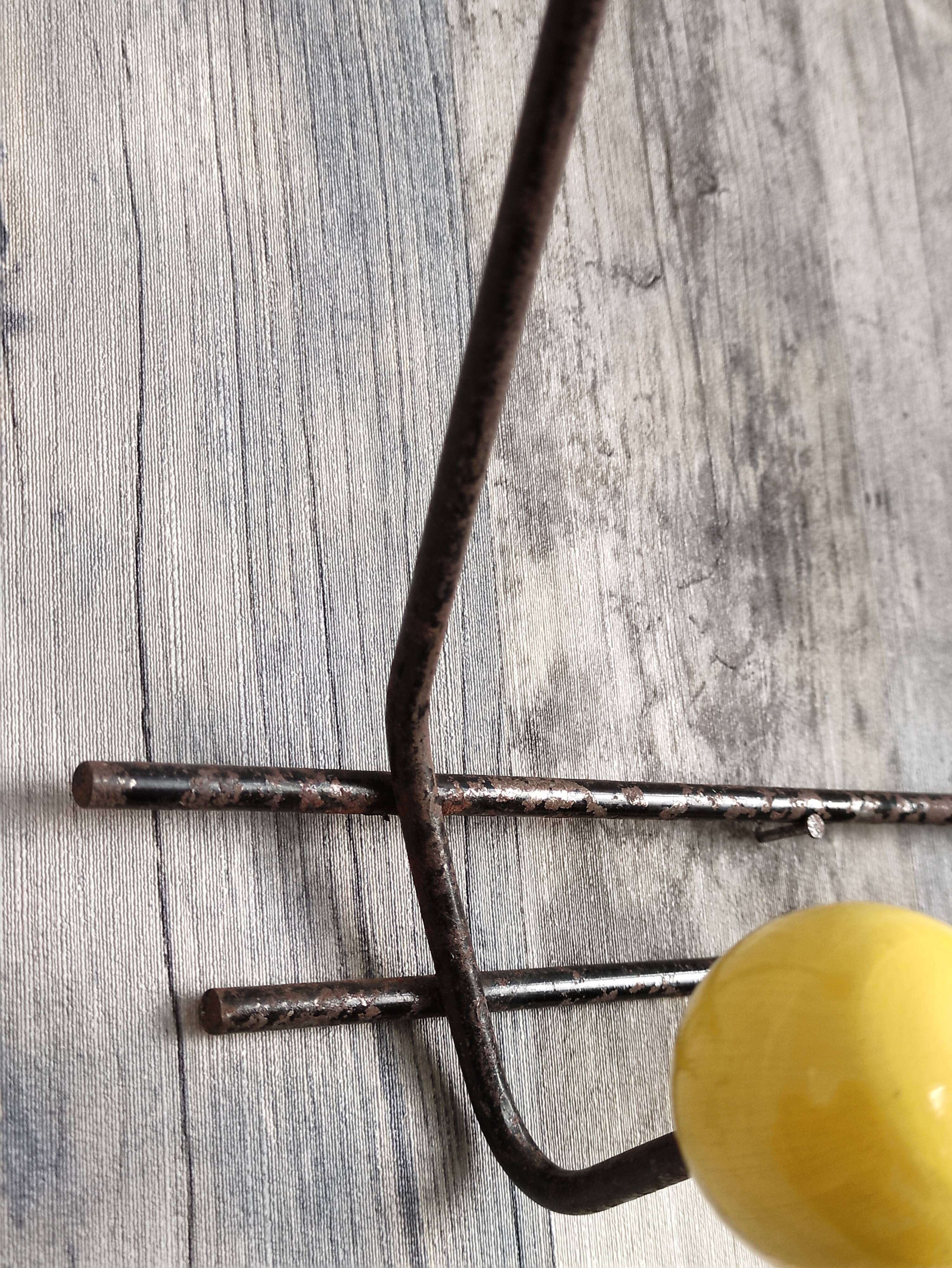 Vintage ball coat rack / colorful hook