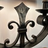 Brutalist wrought iron lamp from the 60s