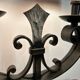 Brutalist wrought iron lamp from the 60s