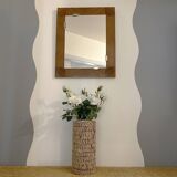 Art Deco wall mirror 40x50 - Wood marquetry - Very good condition