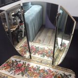 Hairdresser of the 50s and 60s with triptych mirror