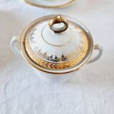 Lujoso Play para Café o Tee para respaldo en Porcelana Tharaud Limoges Modelo Austerlich