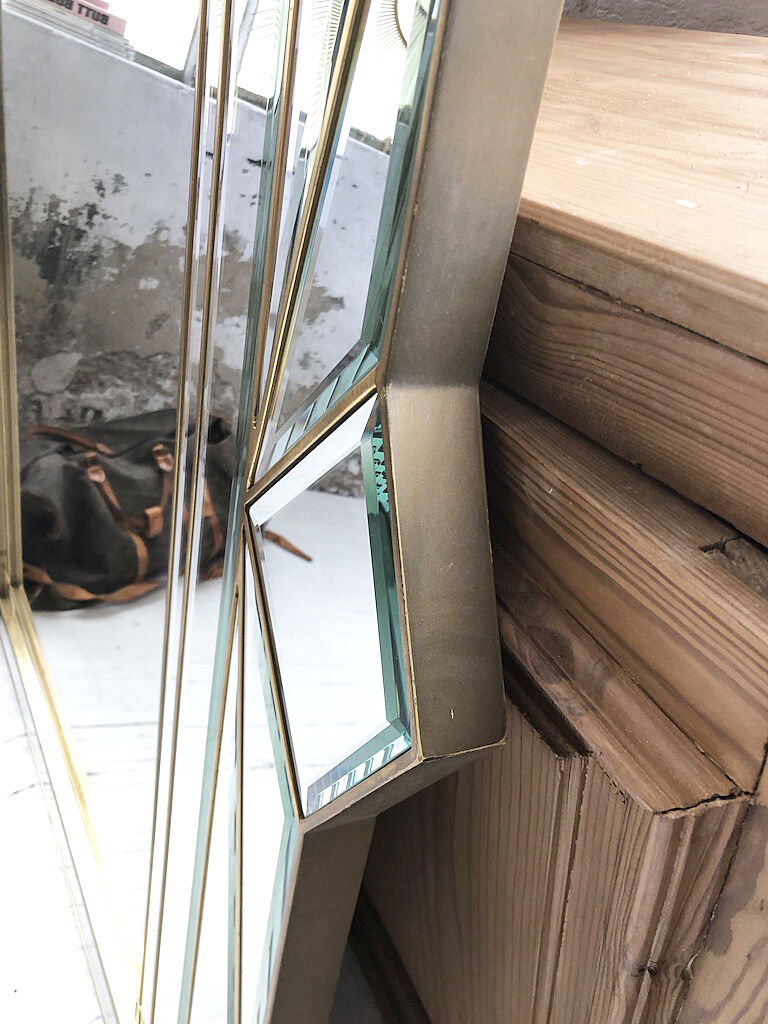 Italian design milked gold mirror