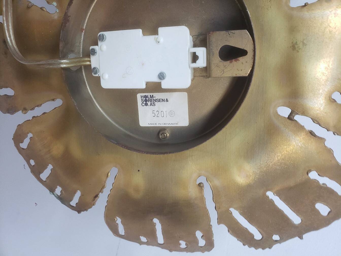 Svend Aage Holm, Paire d'Appliques Scandinaves "flower", 1960