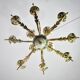Manila, large size 12 light Italian vintage ceramic chandelier, 1960