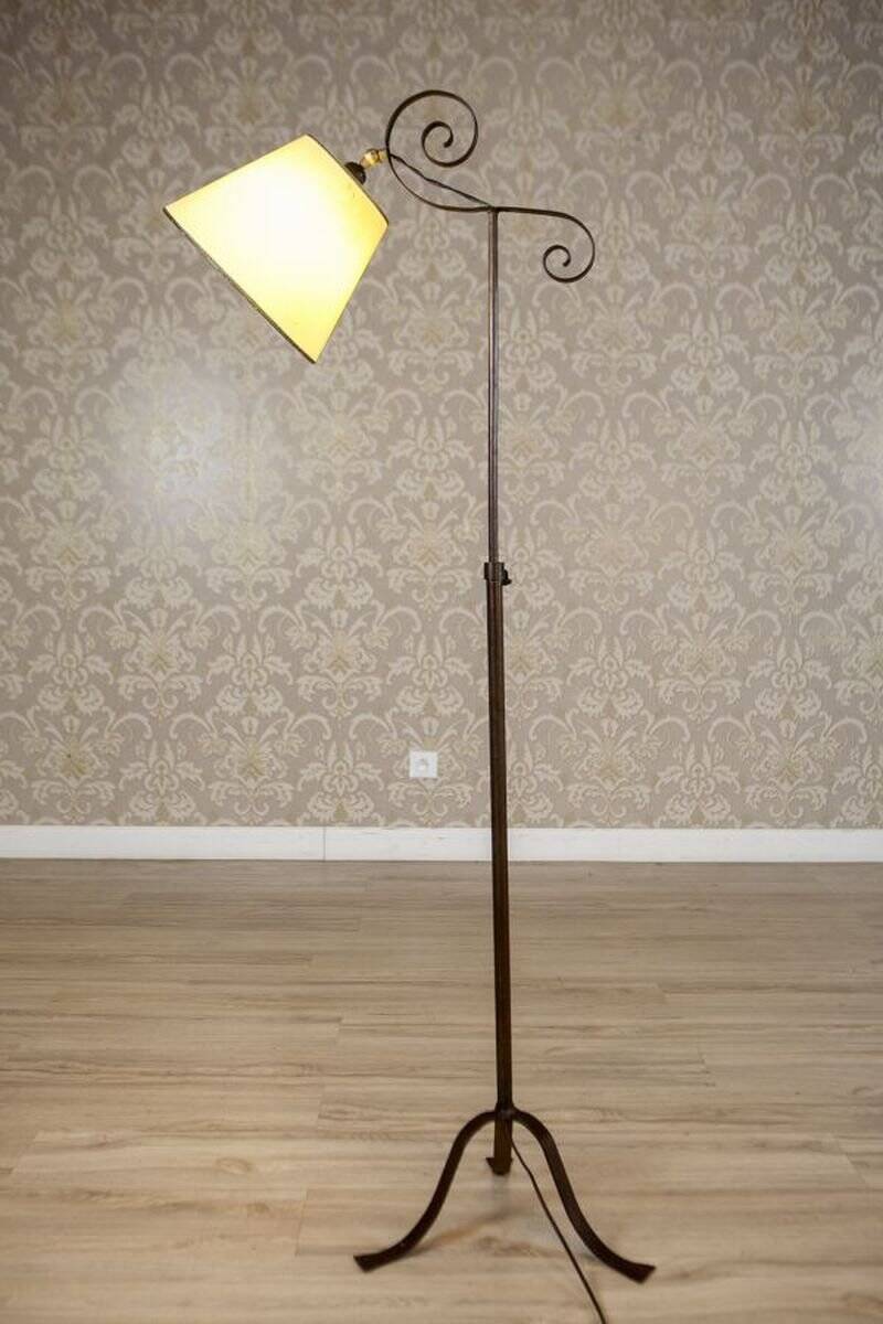 Metal Floor Lamp with Adjustable Head, Early 20th Century