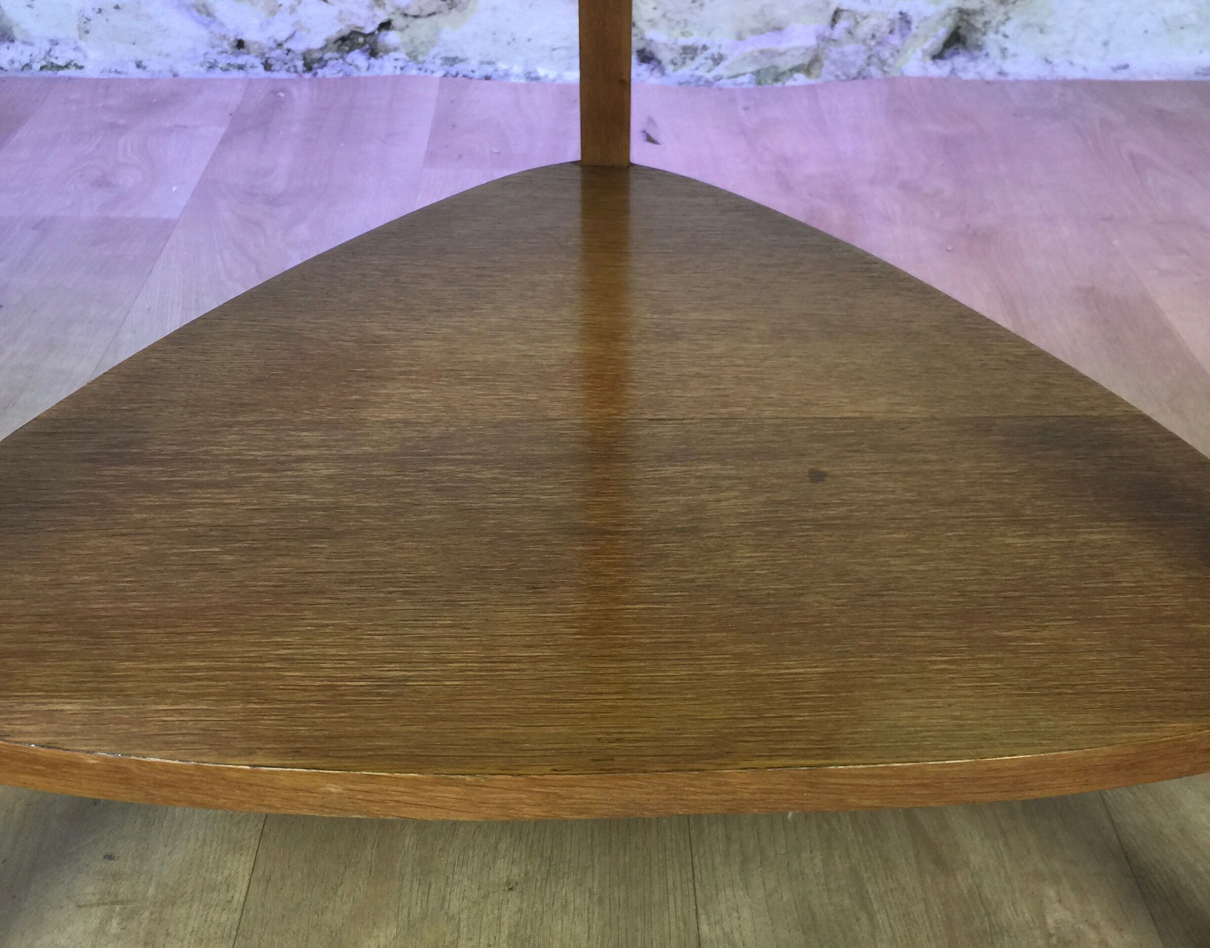 Light wood tripod table 50s