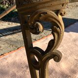 Console half moon gilded wood