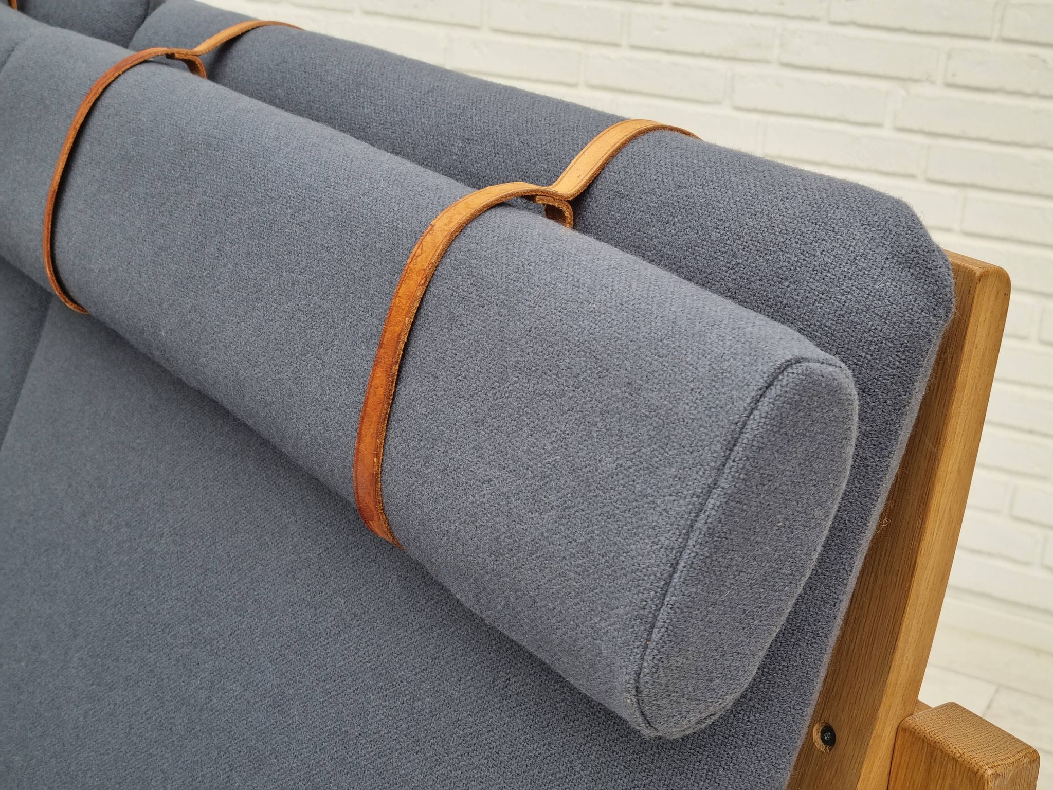 1970s, Danish design by Børge Mogensen, sofa model 2252, oak, furniture wool