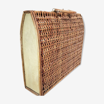 1960 wicker suitcase