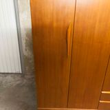 Scandinavian teak cabinet 1960 with mounting plan