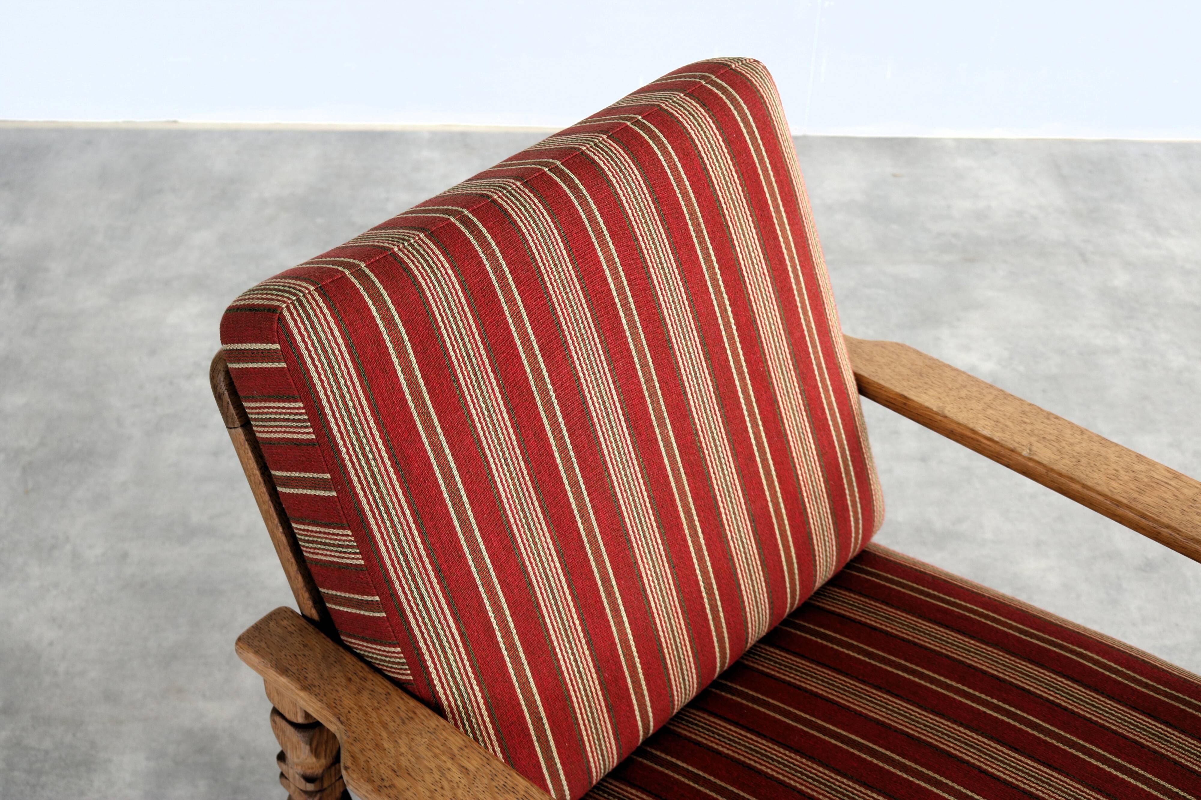 Brutalist sofa and chair set | vintage sofa | 1960s | oak.