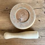 Wooden mortar and pestle