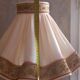 Grande lampe à poser albâtre et bois
