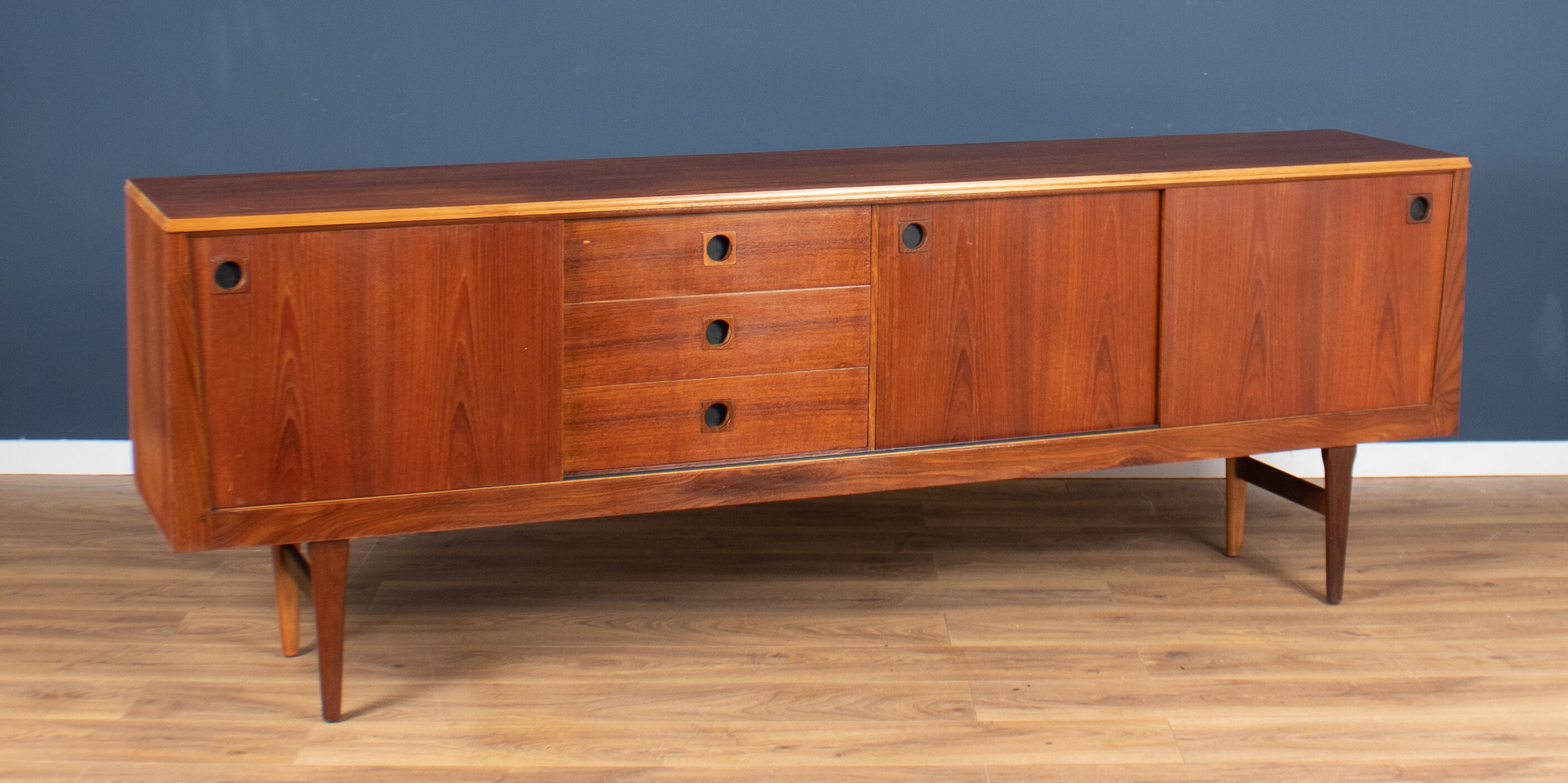 Teak 1960s long Elliots of Newbury mid century sideboard