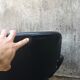 Black office chair in imitation leather