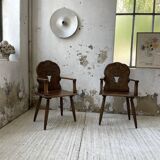 Pair of Savoyard armchairs