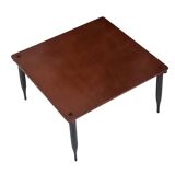 Vintage walnut coffee table model "T8" by Vico Magistretti for Azucena, Italy