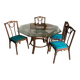 Table et chaises en rotin années 70-80