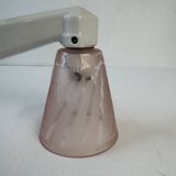 Vintage Art Deco pink glass wall light