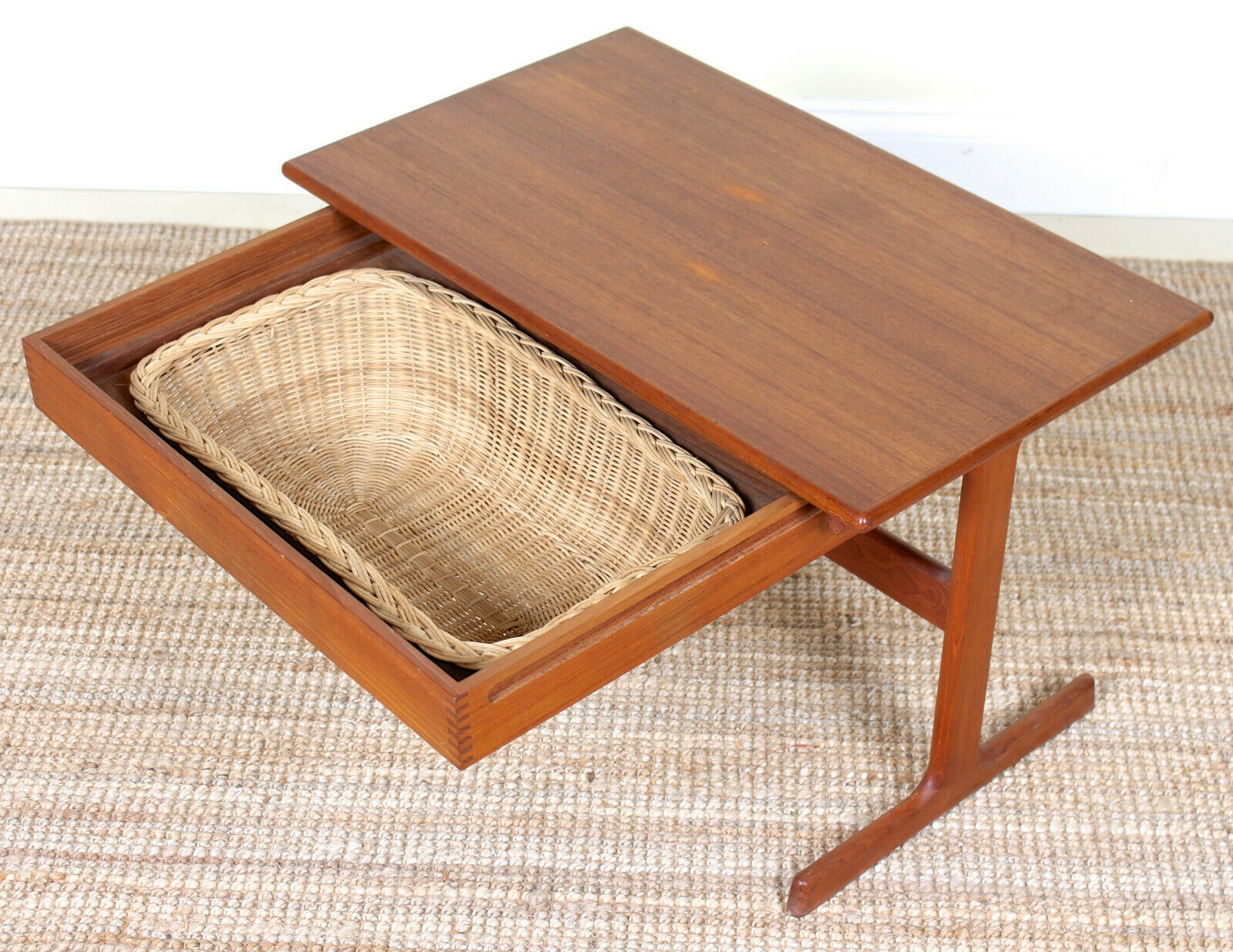 Mid twentieth century Danish teak sewing table