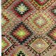 Turkish Kilim Yoruk Vintage 178x284 cm Geometric Beige and Red