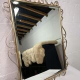 Miroir en or vintage avec cadre orné