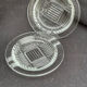 2 art deco glass ashtrays
