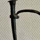 Brutalist candlestick in struck steel 1980