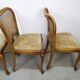 Set of 4 wooden chairs cannage and seat spring