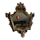 Antique baroque mirror in carved and gilded wood, 19th century