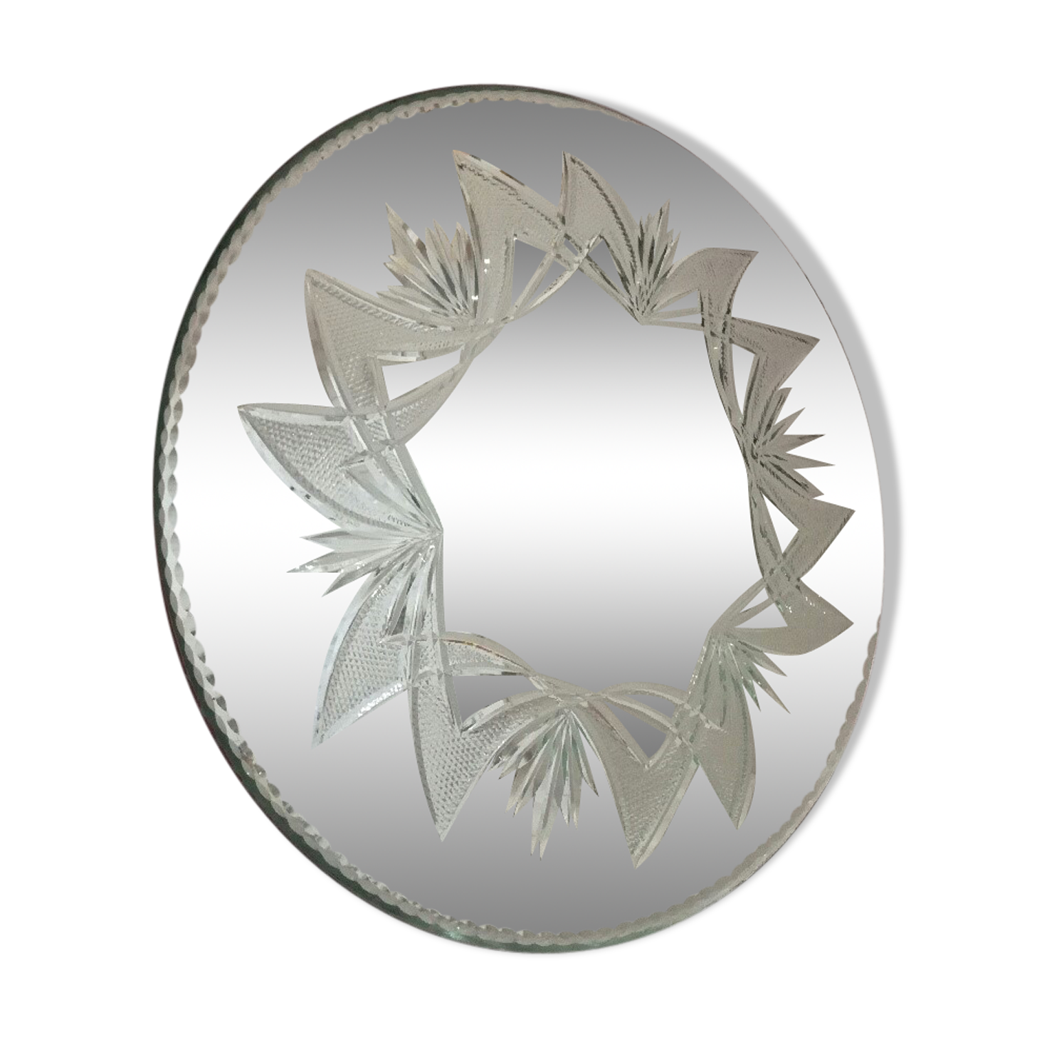 Miroir rond biseauté 35x35cm