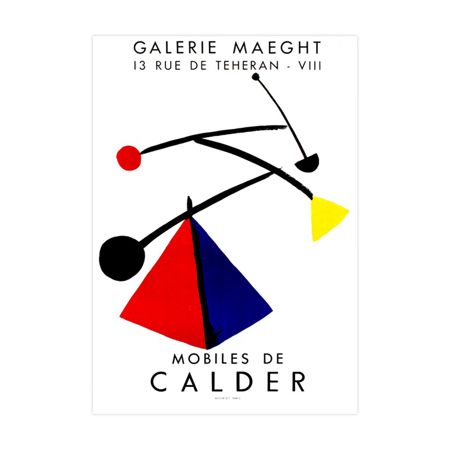 Lithographic poster "Calder's Mobiles" Maeght Gallery