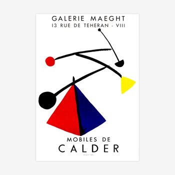 Affiche lithographique "Mobiles de Calder" Galerie Maeght