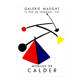 Affiche lithographique "Mobiles de Calder" Galerie Maeght