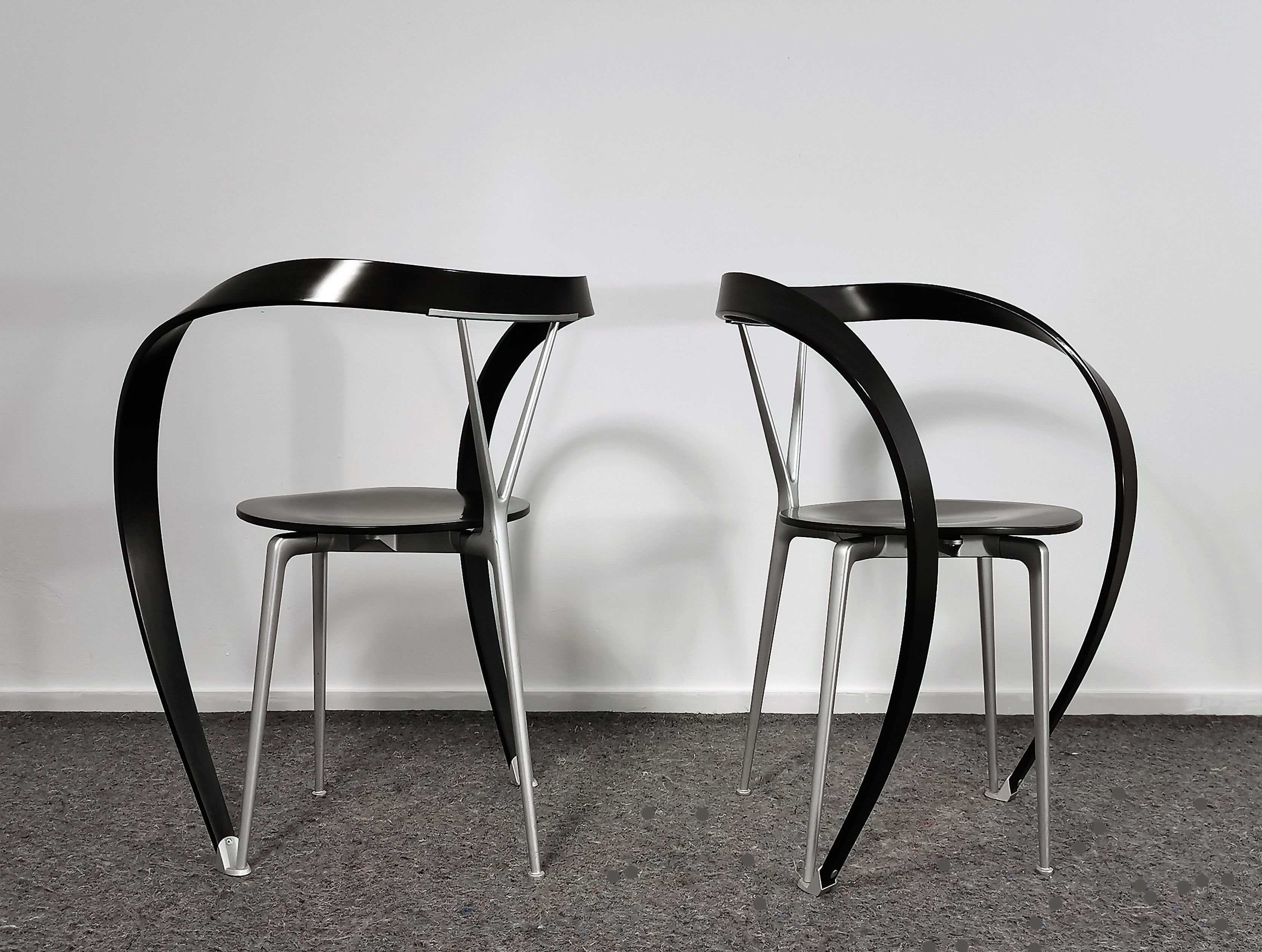 Paire de chaises Andrea Branzi 'Revers' par Cassina Italie 1990