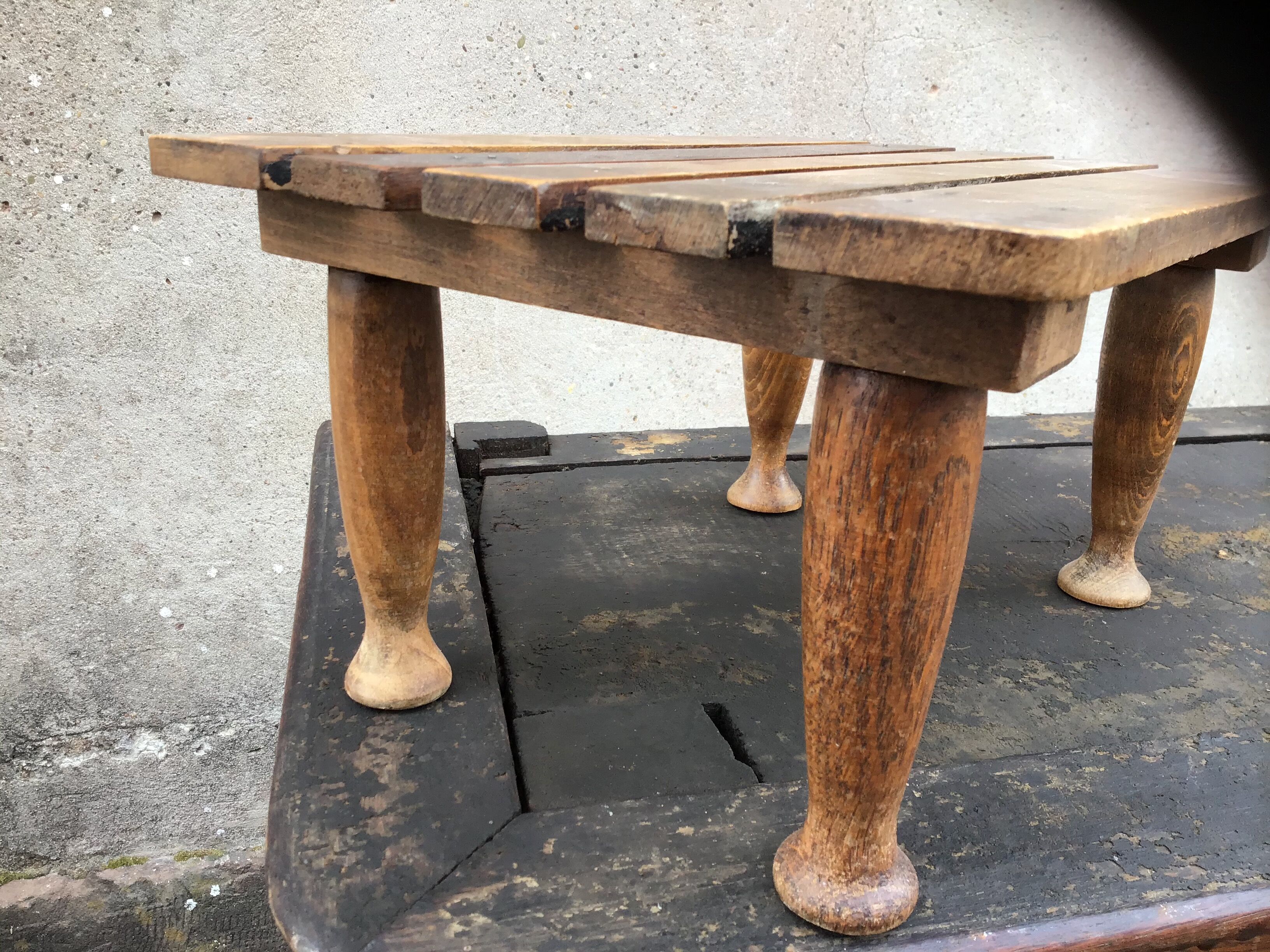 Vintage rustic feet rests