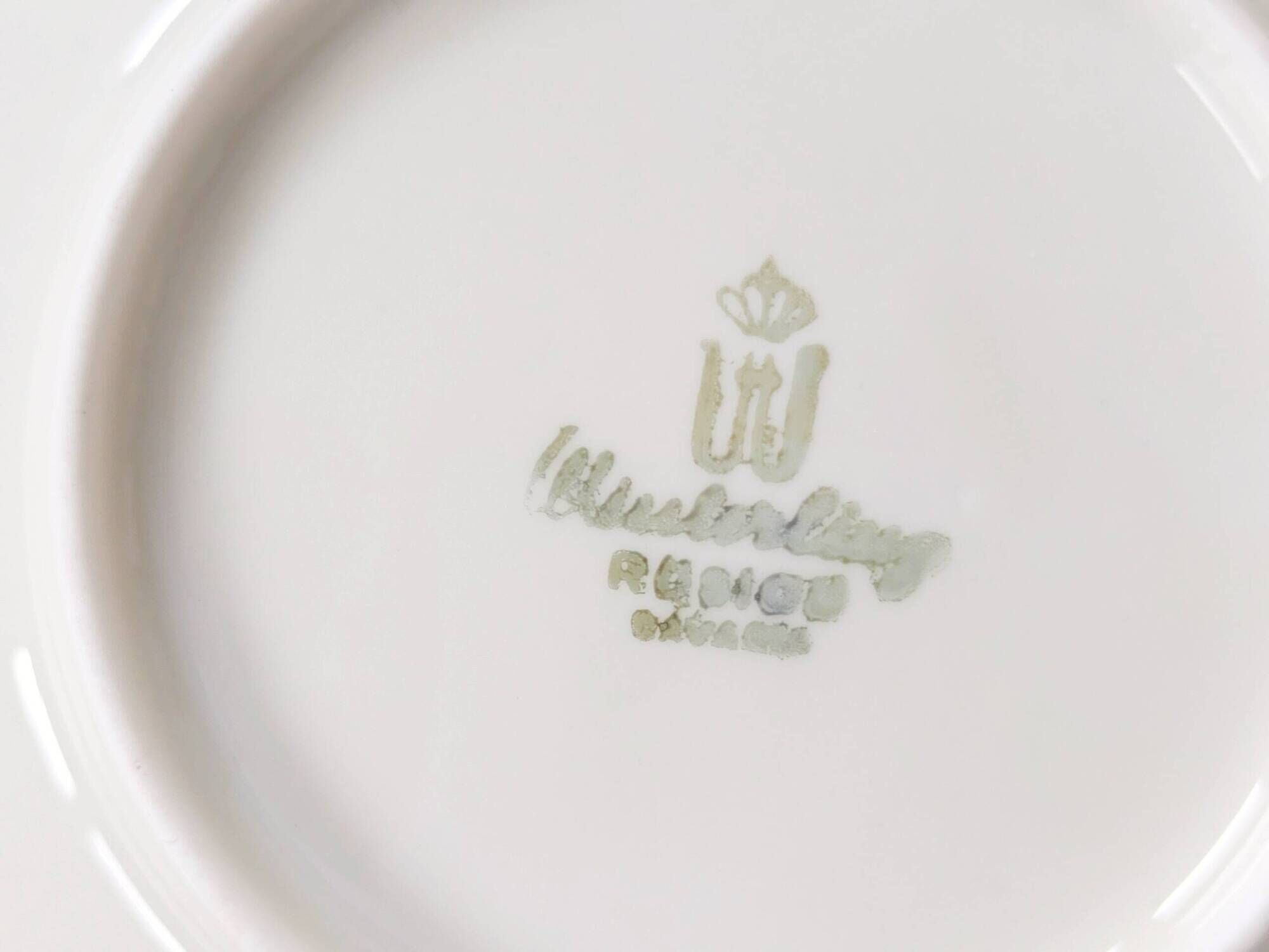 Set of 4 coasters + 1 plate, Winterling Bavaria porcelain, 1960s