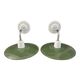 Pair of wall lights in green enameled sheet metal