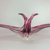XXL 70s Murano bowl Murano glass purple white fruit bowl design