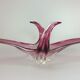 Bol murano verre violet blanc bol de fruits design