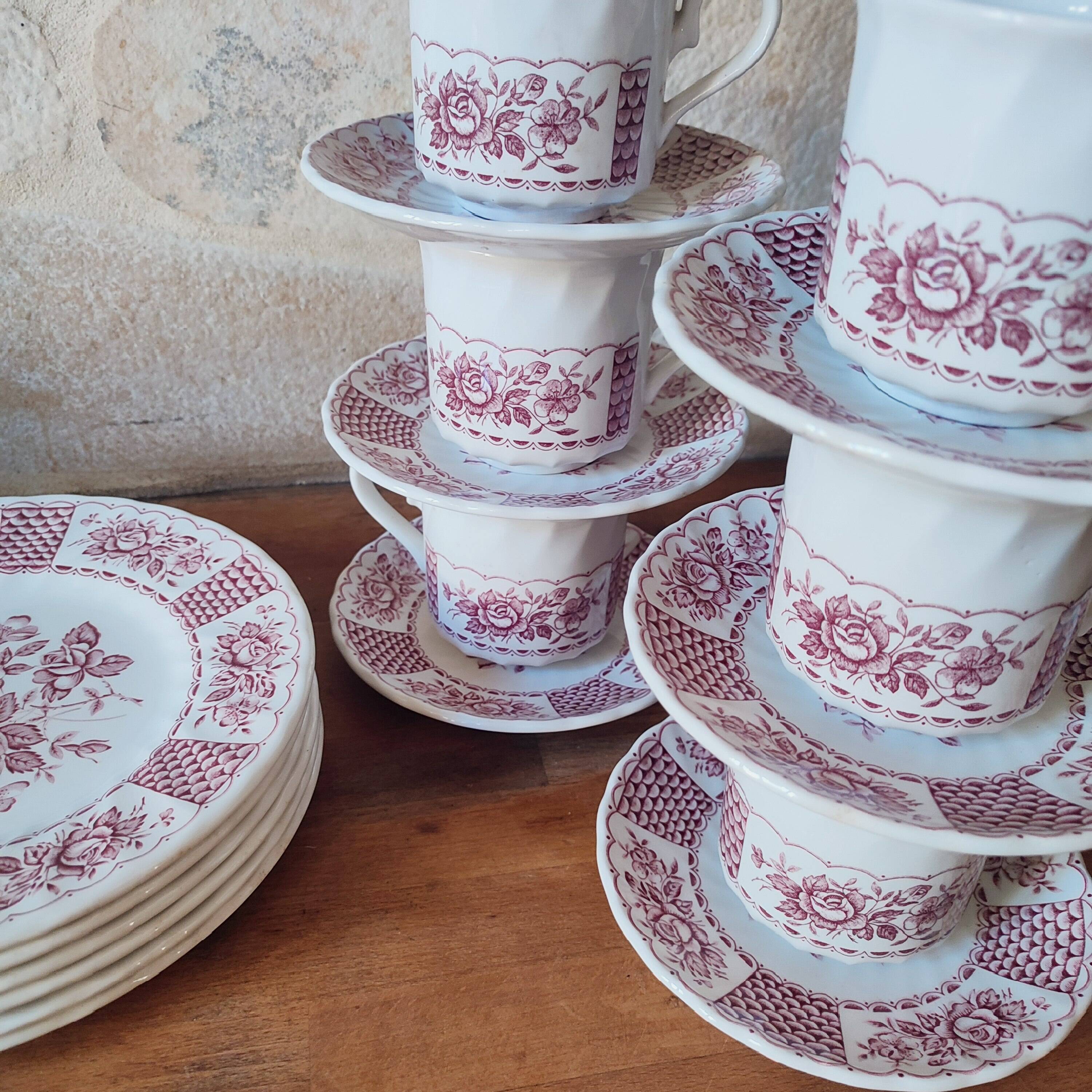 Churchill 24-piece earthenware dessert service, the Georgian collection