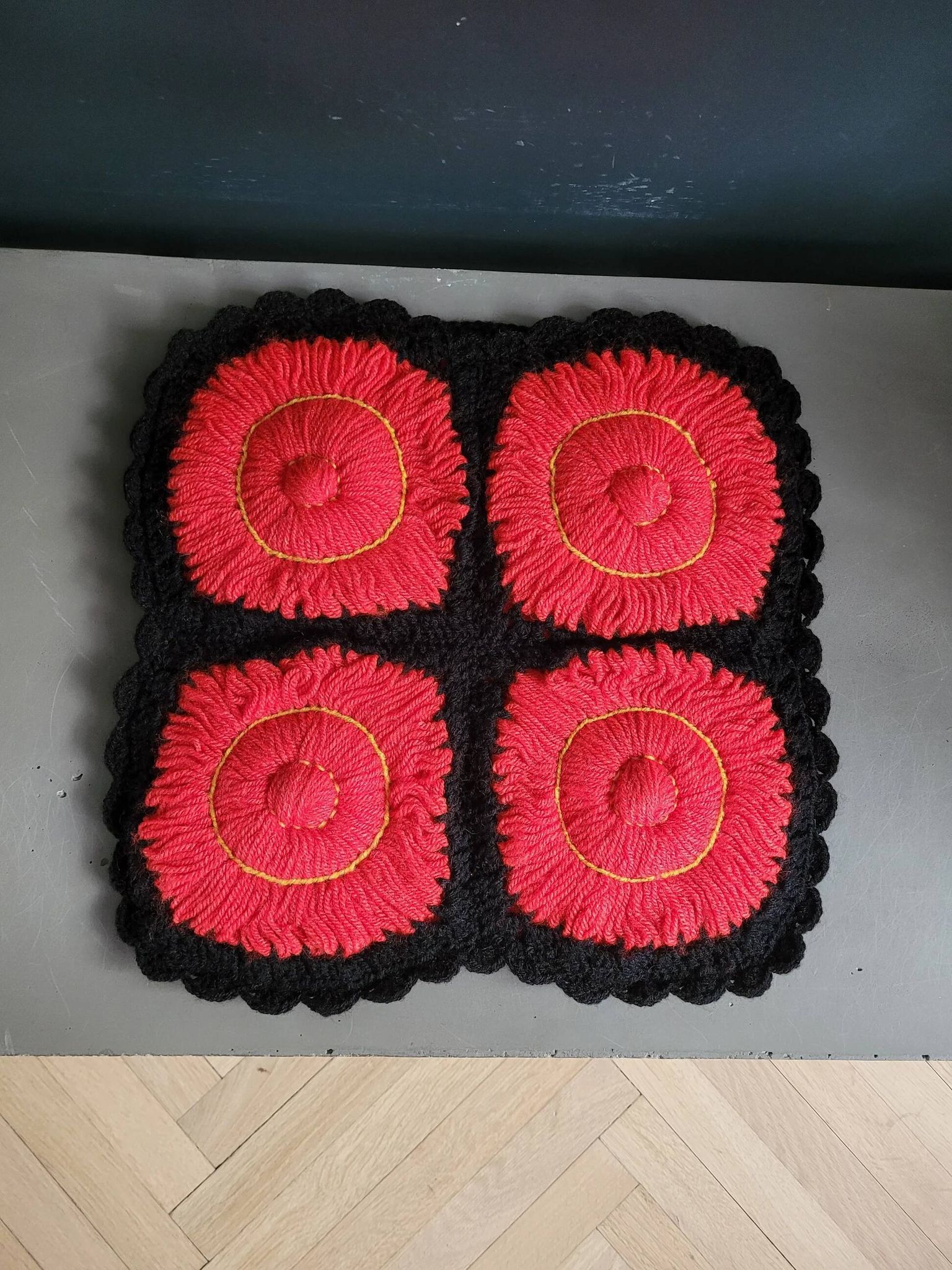Crochet cushion cover 35x35