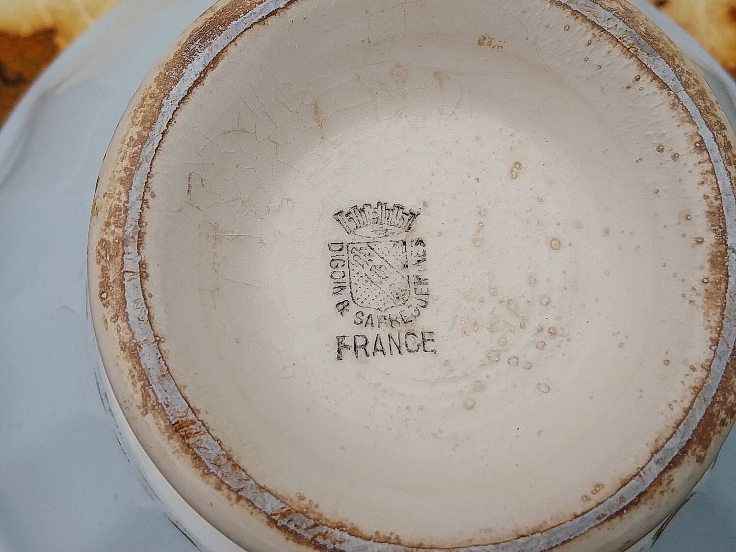 Blue earthenware bowl