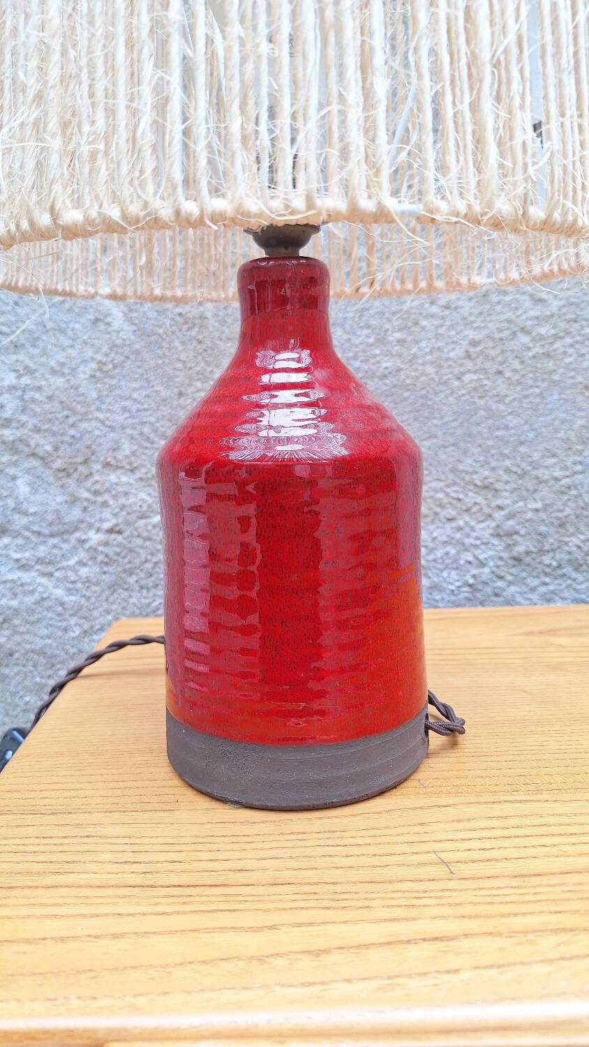 Belka Danish ceramic lamp with rope shade