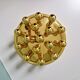 Large circular brass ceiling light, Space Age design, 1970s.