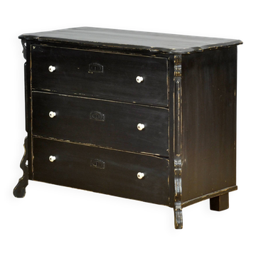 Commode en chêne et pin, années 1910