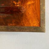 Plate of lucite scale and patinated brass