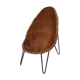 Wicker and metal egg armchair