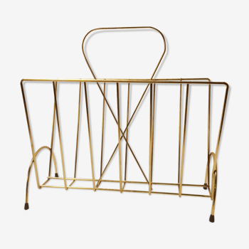 Magazine holder - brass magazine holder with - 60s